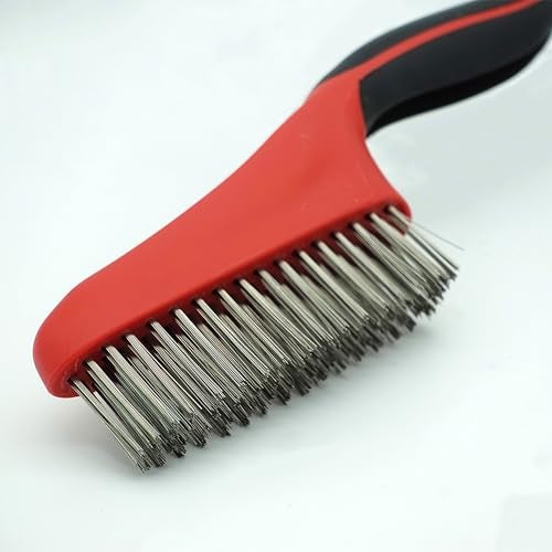 Red Devil 4162 Soft Grip Stainless Steel Wire Brush, 10", Steel - Image 3