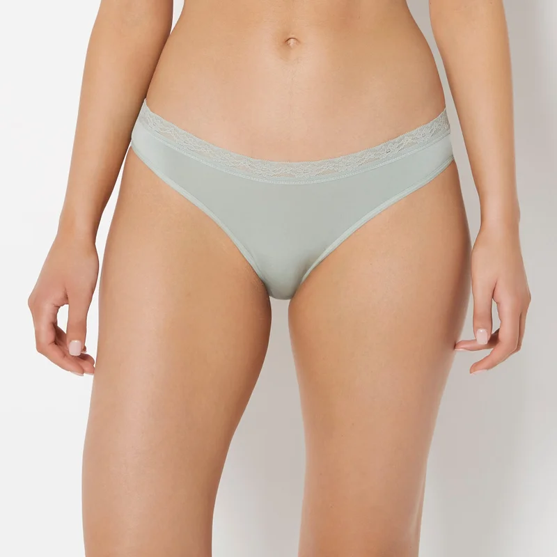 لا سينزا La Senza Ultrasoft Modal Bikini Panty with Lace Trim