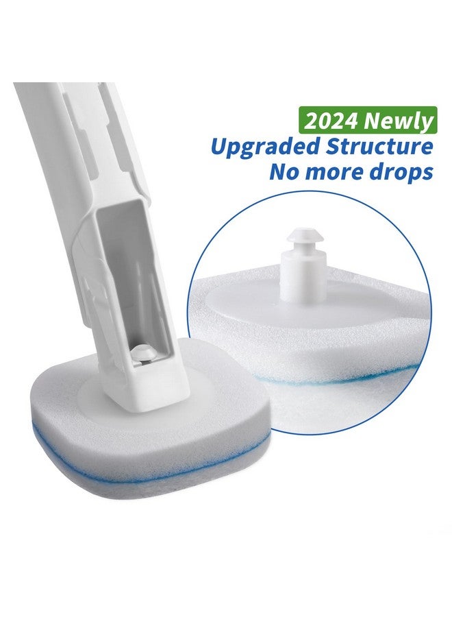 oshang Disposable Toilet Brush 2 Pack- Toilet Bowl Cleaner, Toilet Cleaning Supplies, Toilet Brush with Holder, 28 Refills for Deep Cleaning and Hygienic Bathroom Maintenance - Image 4