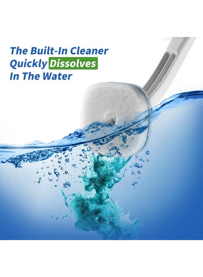 oshang Disposable Toilet Brush 2 Pack- Toilet Bowl Cleaner, Toilet Cleaning Supplies, Toilet Brush with Holder, 28 Refills for Deep Cleaning and Hygienic Bathroom Maintenance - Image 3