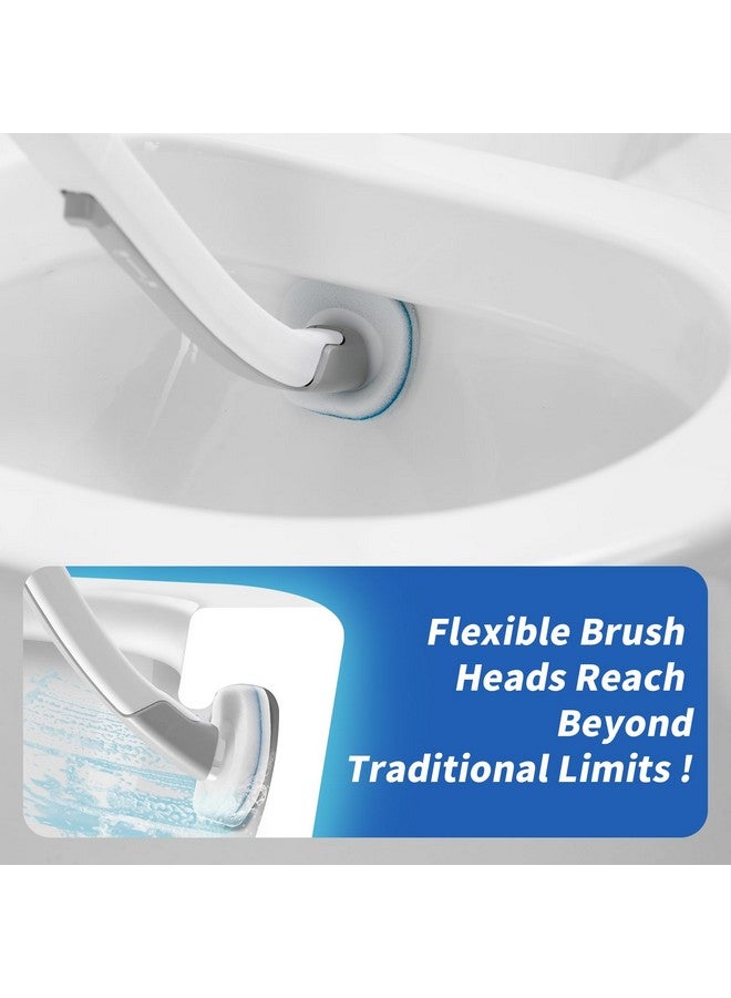 oshang Disposable Toilet Brush 2 Pack- Toilet Bowl Cleaner, Toilet Cleaning Supplies, Toilet Brush with Holder, 28 Refills for Deep Cleaning and Hygienic Bathroom Maintenance - Image 5