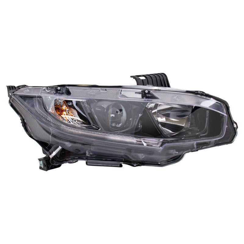 TRQ Passenger Side Headlight Assembly Halogen Compatible with 20192021 Honda Civic HO2503192