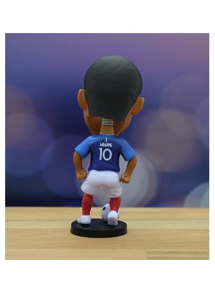 Generic Football Super hero Bobble Head for car dashboard or desk and Football Stars jersey keychain (mbappe Bobblehead) - Image 4