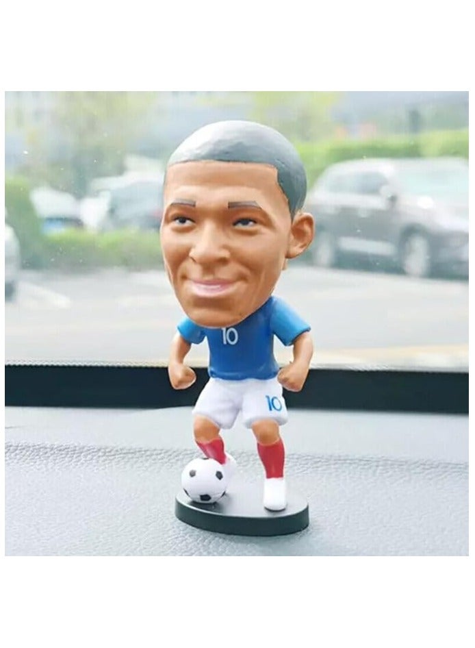 Generic Football Super hero Bobble Head for car dashboard or desk and Football Stars jersey keychain (mbappe Bobblehead) - Image 5