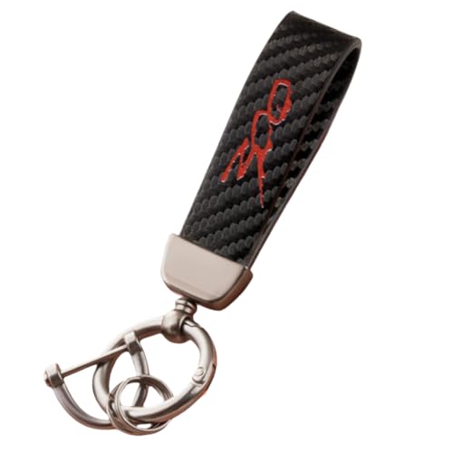 HUIANTS Carbon Fiber Style Car Keychain 300 Emblem Microfiber Leather Key Chain Compatible with Chrysler 300 300C 300S Accessories - Image 1