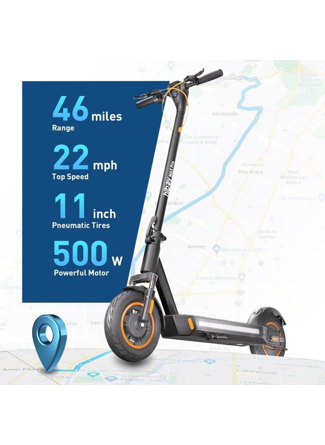 HIBOY Max Pro folding electric scooter || Range 75 kms || Top Speed 35 km/h || Dual Suspension || with double braking system & App  - Image 2