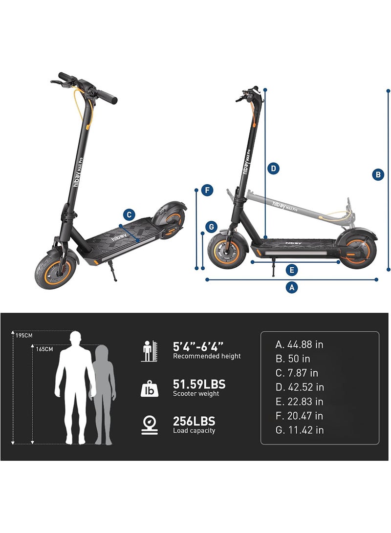 HIBOY Max Pro folding electric scooter || Range 75 kms || Top Speed 35 km/h || Dual Suspension || with double braking system & App  - Image 3