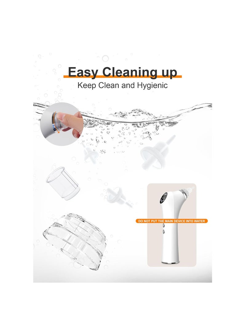 SOLARAE 1PCS Automatic Nose Cleaner with Silicone Nose Tips & 3 Levels of Suction & Music Soothing Function Rechargeable Portable - Image 2