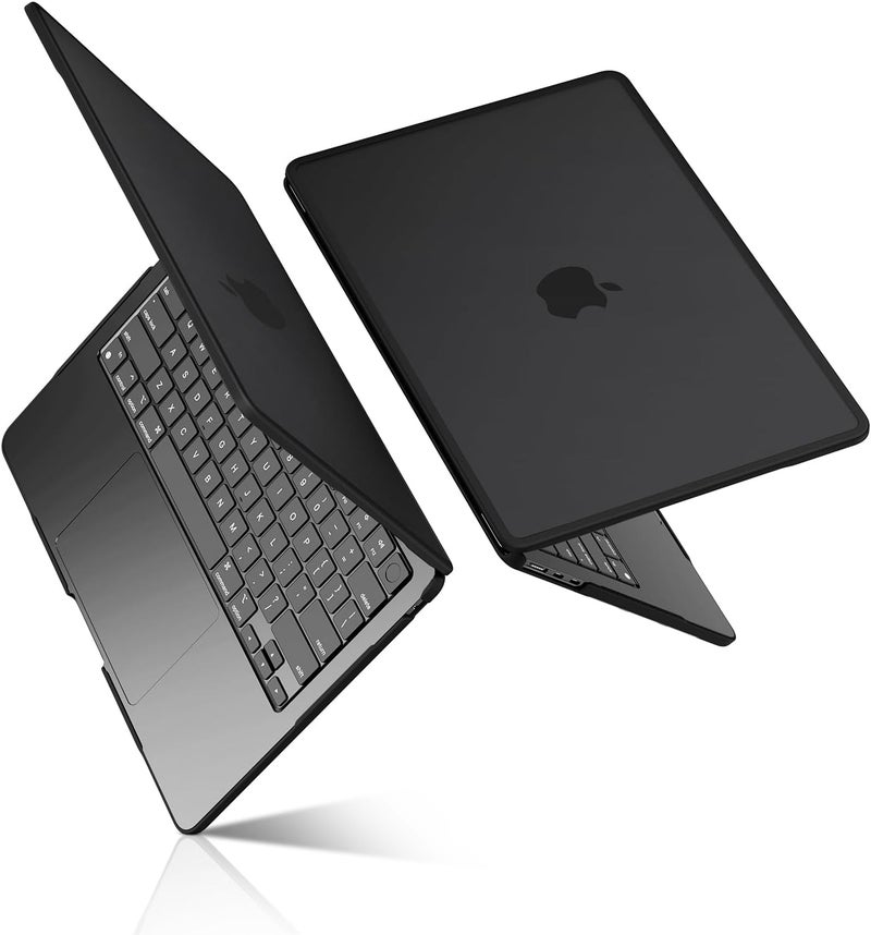 BlueSwan Case compatible for M5 M4 M3 M2 Macbook Air 15 inch A3448 A3241 A3114 A2941, Released in 2026 2025-2023,Anti-rupture Shockproof TPU +Ultra-thin PC Matte Protective Cover-Frosted Black - Image 1