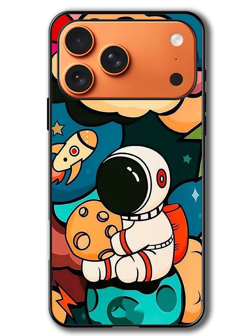 Theodor Case Compatible with Apple iPhone 17 Pro Max 6.9 Inch Protection Shockproof Bumper Cover Astronaut Cheese - Image 1