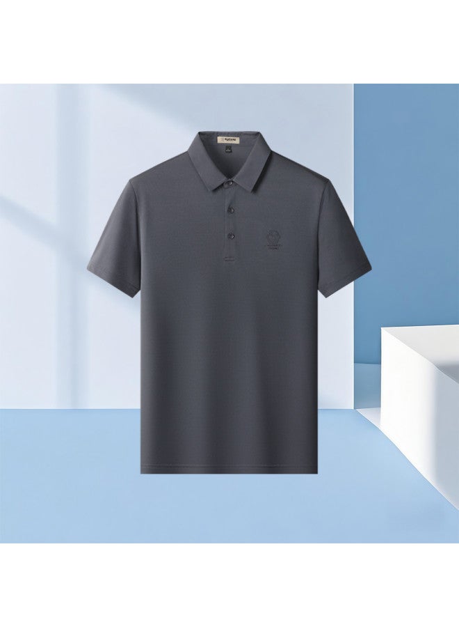 Tucano 2-piece Set】summer Short Sleeve Polo Shirt + Ice Silk Casual Pants Loose Fit Dad Outfit Men's Suit - Image 3