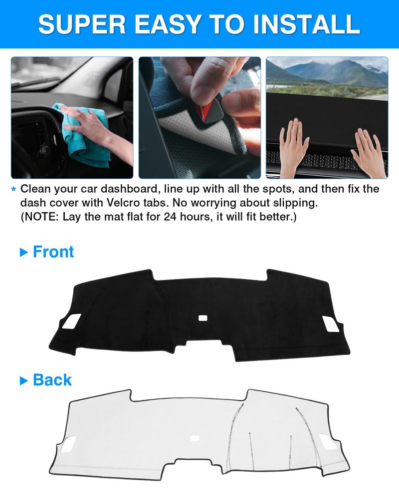 Autorder Dashboard Cover Mat for 2023 2024 2025 2026 Honda CR-V CRV Accessories Dash Cover Flannel Dash Mat Sunshade Glare UV Rays Protector(Without Hud) - Image 5