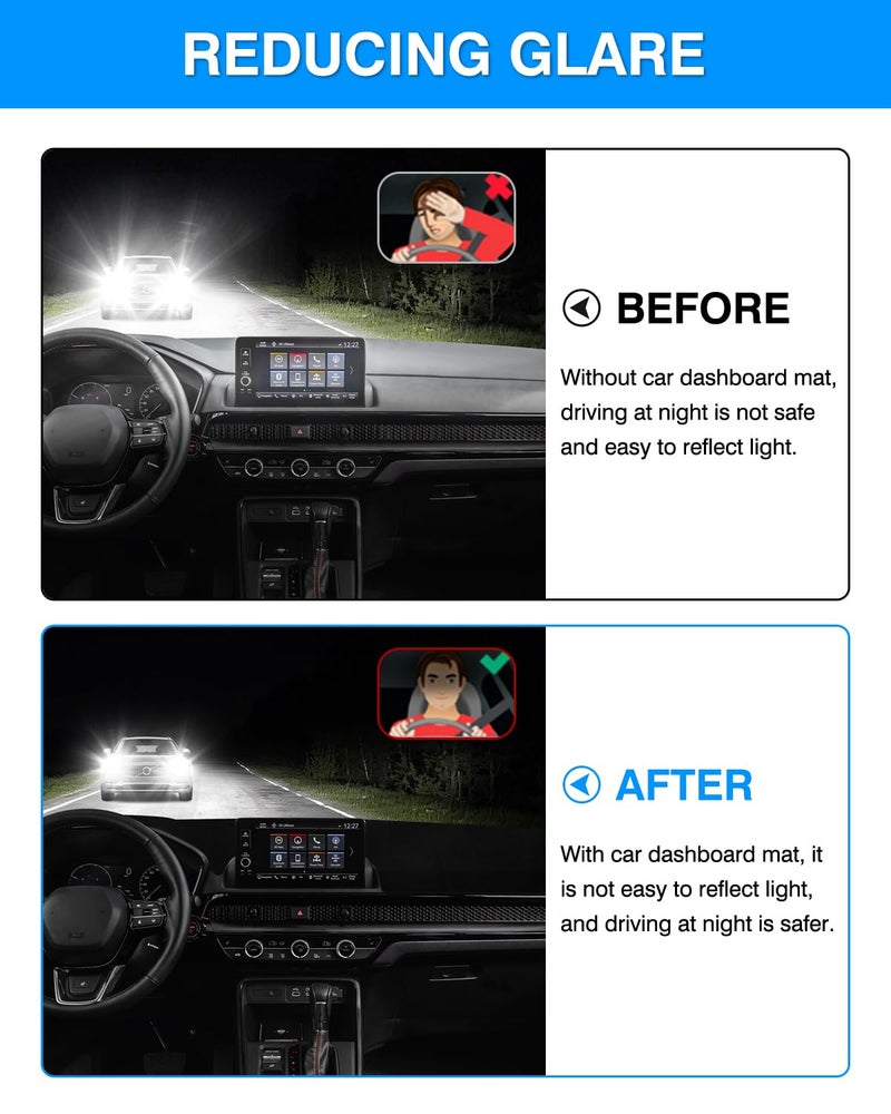 Autorder Dashboard Cover Mat for 2023 2024 2025 2026 Honda CR-V CRV Accessories Dash Cover Flannel Dash Mat Sunshade Glare UV Rays Protector(Without Hud) - Image 4