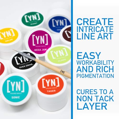 Young Nails Mission Control Gel Paint for Nails, Precision Gel Paint for Detailed Nail Art, Cure with Zero Tacky Layer, 5 grams. - Image 2