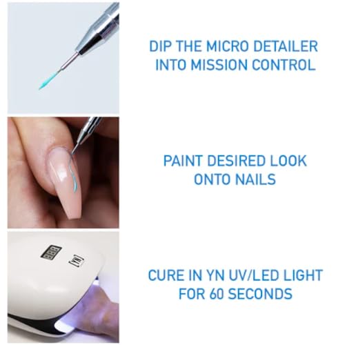 Young Nails Mission Control Gel Paint for Nails, Precision Gel Paint for Detailed Nail Art, Cure with Zero Tacky Layer, 5 grams. - Image 4