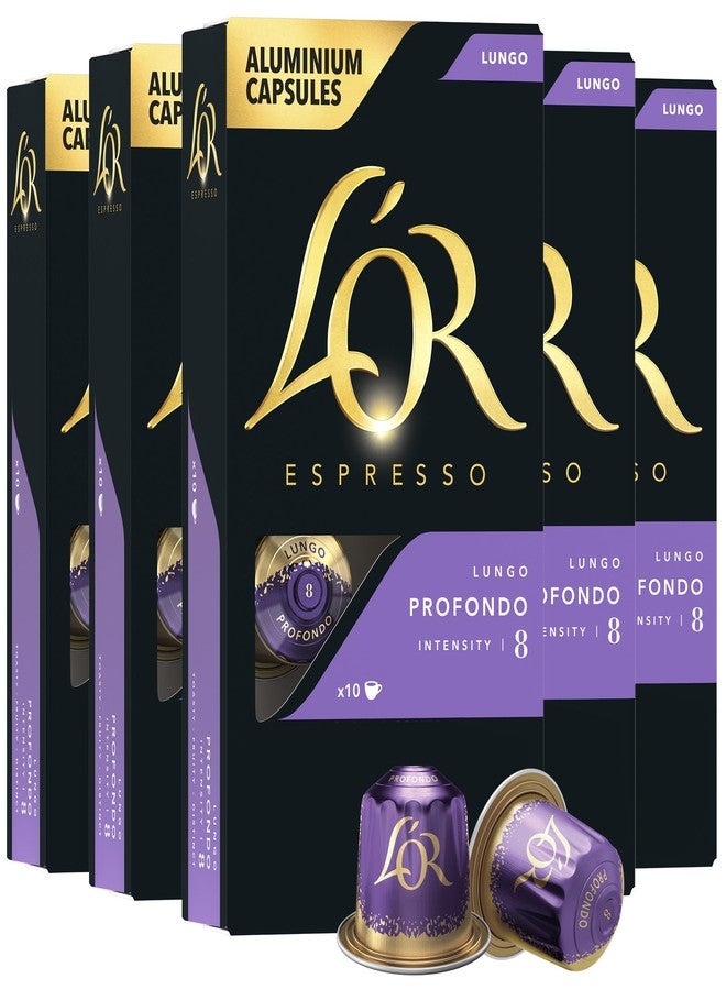 L'OR Espresso Capsules, 50 Count Profondo Lungo, Single-Serve Aluminum Coffee Capsules Compatible with the L'OR BARISTA System & *Nespresso Original Machines - Image 1