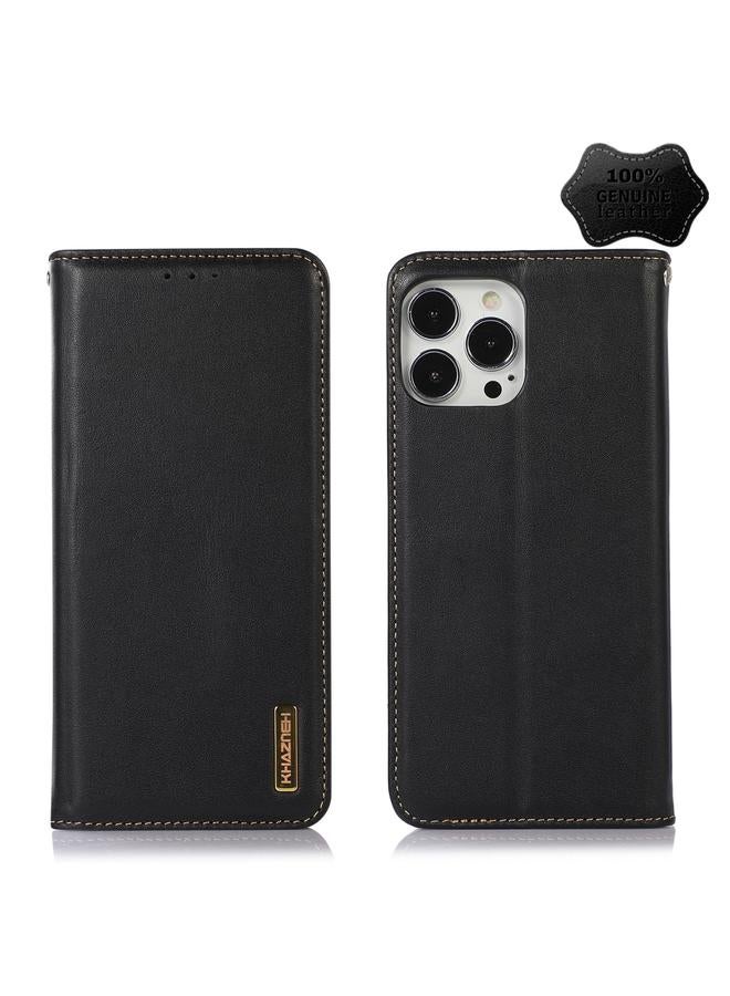 زبون حافظة هاتف من خزنة نابا بطبقة علوية من جلد البقر لهاتف آيفون 13 برو - Image 1