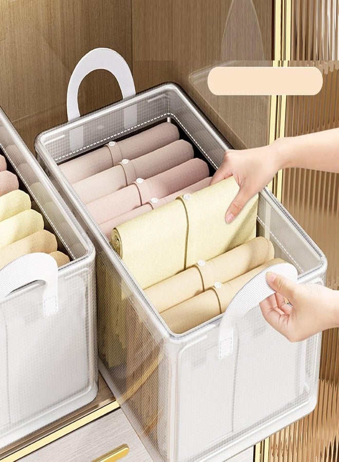 Sinbyuer Transparent Clothes Organizer Storage Box/Steel Frame Wardrobe Organizer/Foldable Clothes Storage/Transparent Clothes Storage Box - Image 4