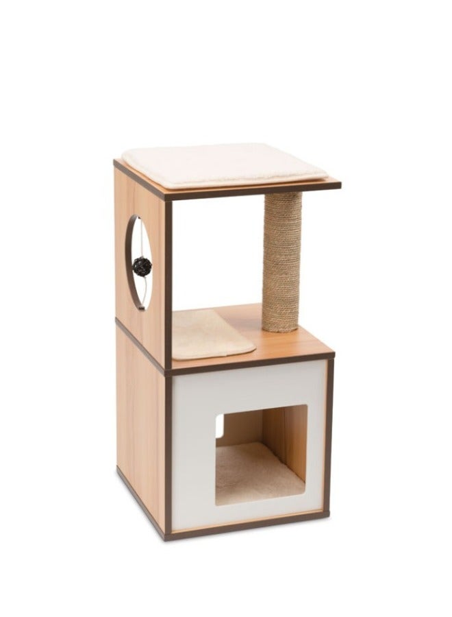 Catit Premium Cat Furniture V Box Small Walnut - Image 1