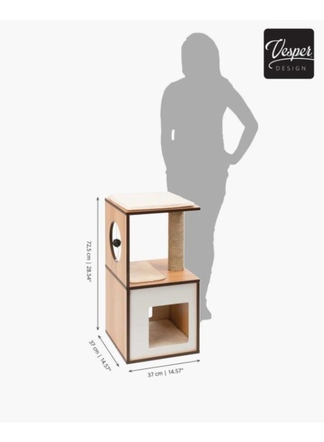 Catit Premium Cat Furniture V Box Small Walnut - Image 3