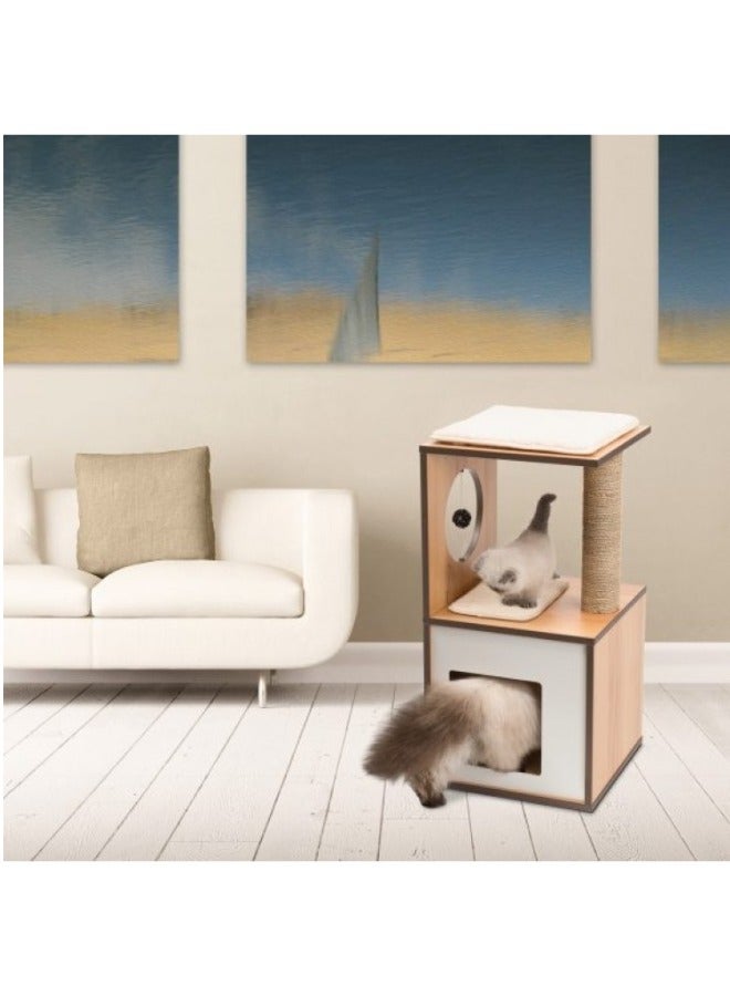 Catit Premium Cat Furniture V Box Small Walnut - Image 4