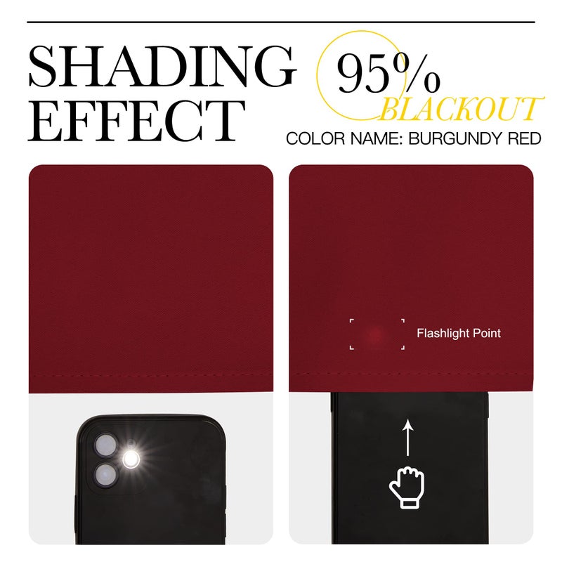 NICETOWN Burgundy Curtains Blackout Drape Panels - Lights Block Out Window Treatment Curtain Sets for Home Decoration on Christmas & Thanksgiving Day (Set of 2 Panels, 42 by 45-Inch) - Image 5