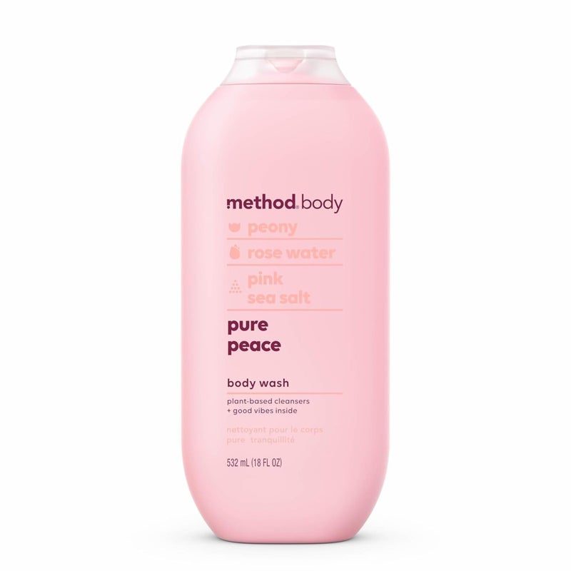Method Body Wash, Pure Peace, Paraben and Phthalate Free, 18 oz (Pack of 1) - Image 1