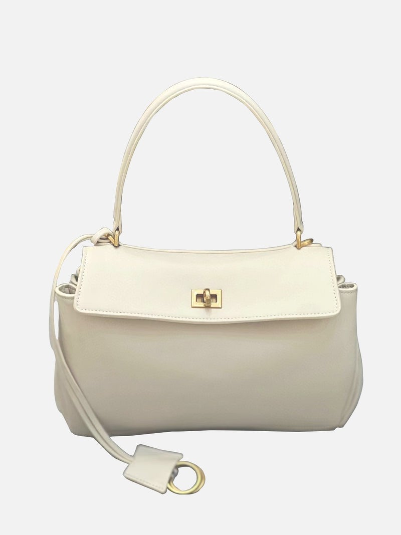 High-End Lock Armpit Bag, Fashionable Commuter Shoulder Crossbody Bag, Soft Waxy Tote Large Capacity Bag - Image 5