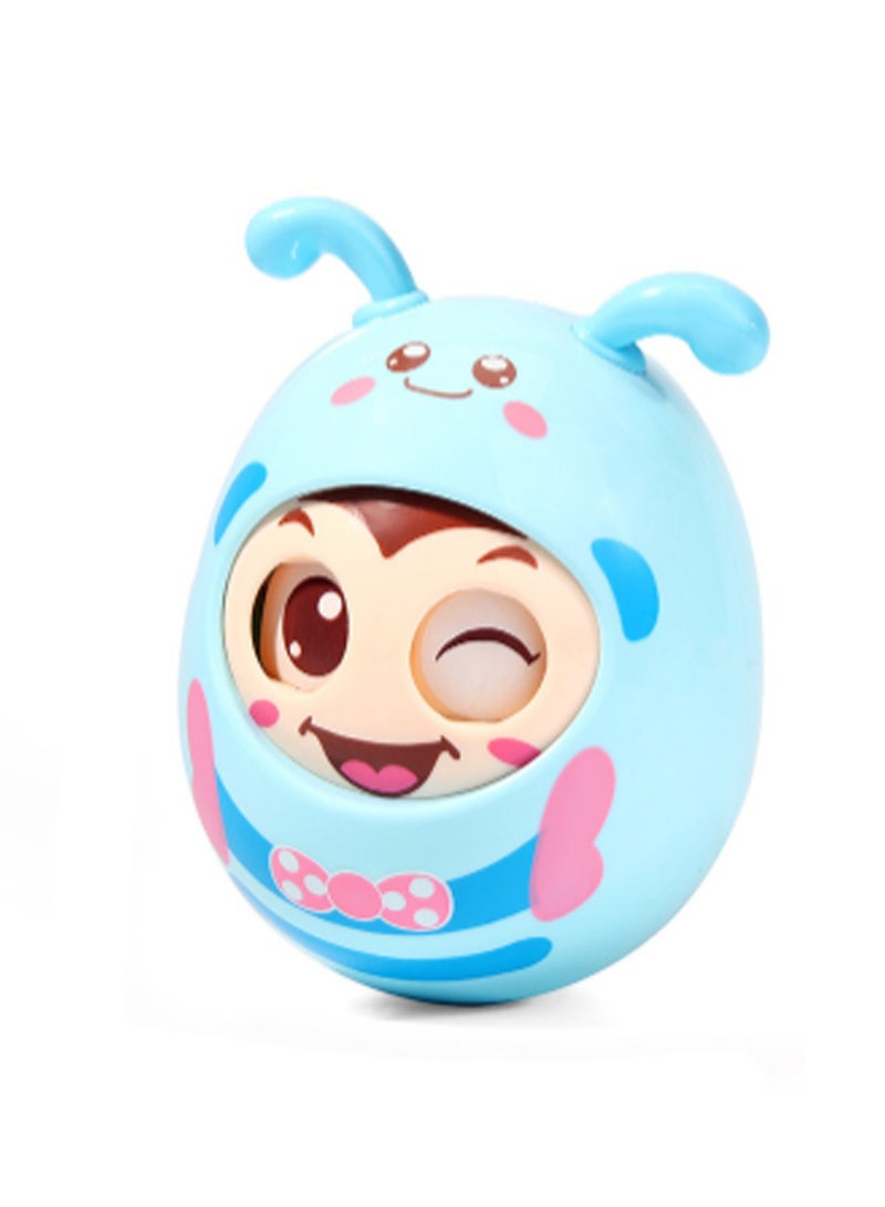 Blue Bee Tumbler Teether Blinking Teething Soothing Toy Baby Teething Toy Silicone Bpa Free Suitable For Babies Toddlers Boys And Girls - Image 1