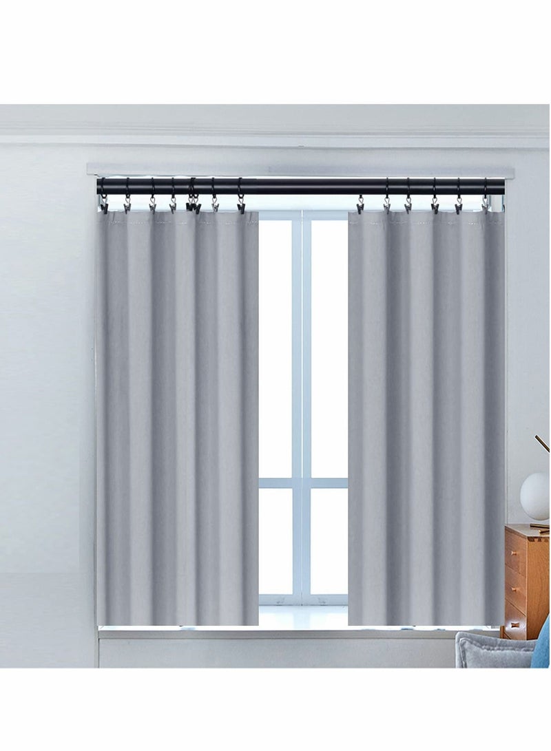 KASTWAVE خواتم ستارة مع مشابك، 20 قطعة خواتم ستارة كبيرة ثقيلة تستخدم لتعليق الستائر والقبعات والصور، خواتم ستارة زخرفية مقاومة للصدأ للحمام وغرفة المعيشة... - Image 2