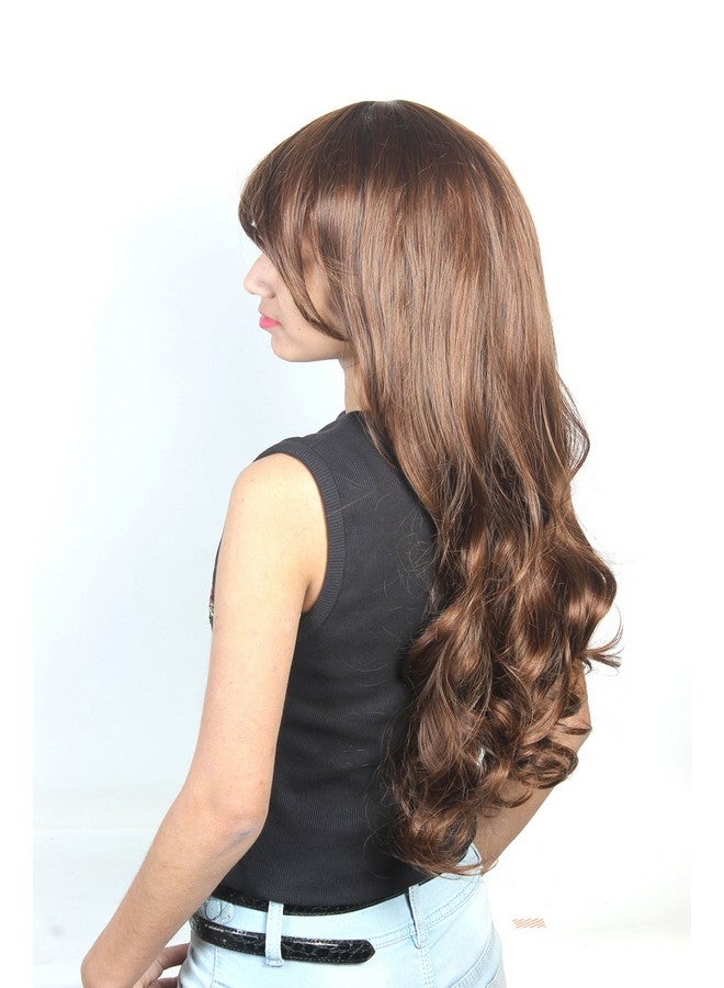 ريتزكارت باروكة شعر صناعي طويلة من ريتزكارت فيل ذات شعر بشري ناعم بطول 30 بوصة، لون بني ذهبي 8836a، مزيج بني من غودن، - Image 4