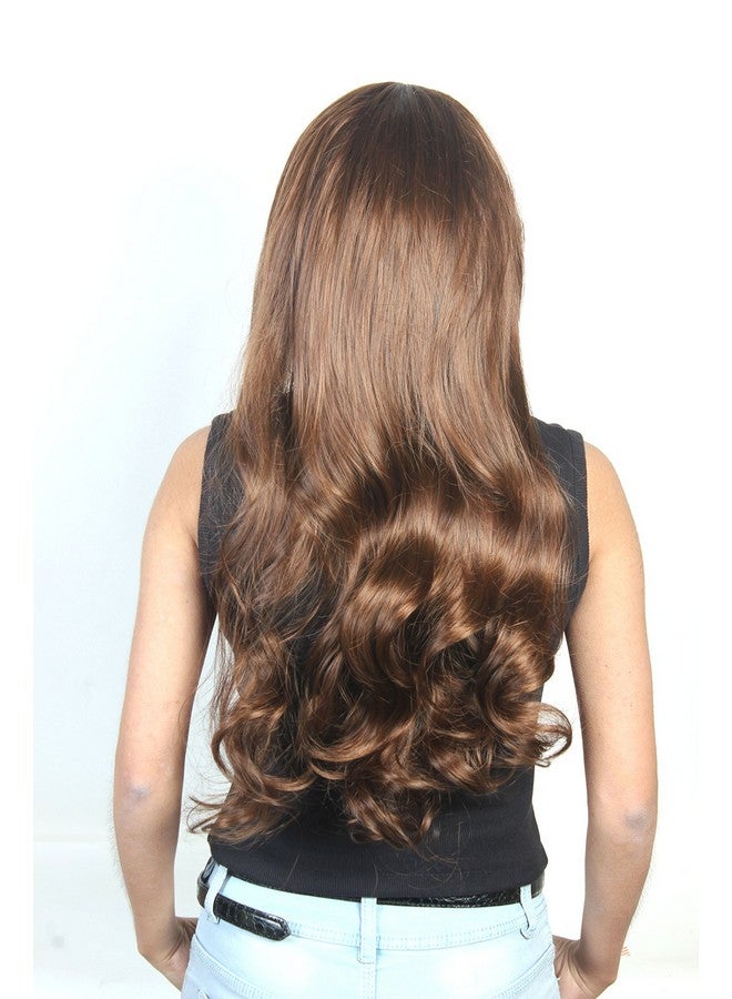 ريتزكارت باروكة شعر صناعي طويلة من ريتزكارت فيل ذات شعر بشري ناعم بطول 30 بوصة، لون بني ذهبي 8836a، مزيج بني من غودن، - Image 3