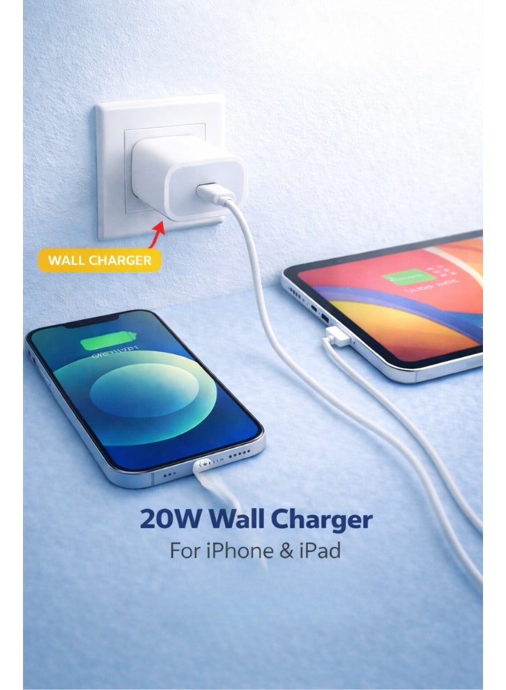 20W USB-C Wall Charger Power Adapter for iPhone and iPad, Fast Charging Power Delivery Plug, Compact Type-C Charging Adapter for Home, Office and Travel - Image 3