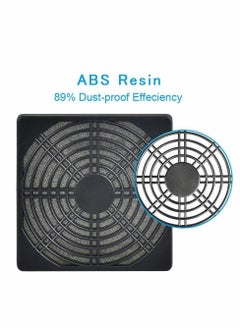 Y&D Cooling Fan Filter 120mm 4Pcs 3 in 1 Computer Dustproof PC Dust Cover Ventilator Grill with Sponge and Screws for 120x120 Case (Black)  - Image 5