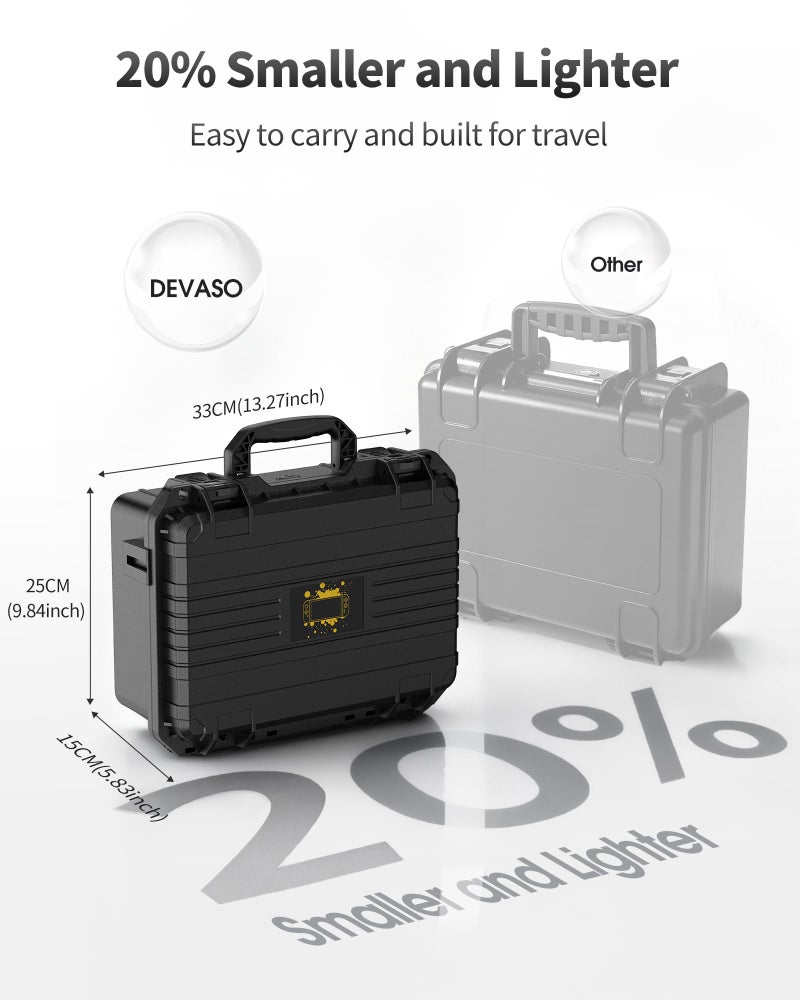 DEVASO Carrying Case Compatiable with Nintendo Switch 2 Case with 2 Pro Controllers Deluxe Waterproof Portable Travel Cases, Soft Lining Travel Bag for Switch 2 Console Pro Controller & Accessories - Image 3