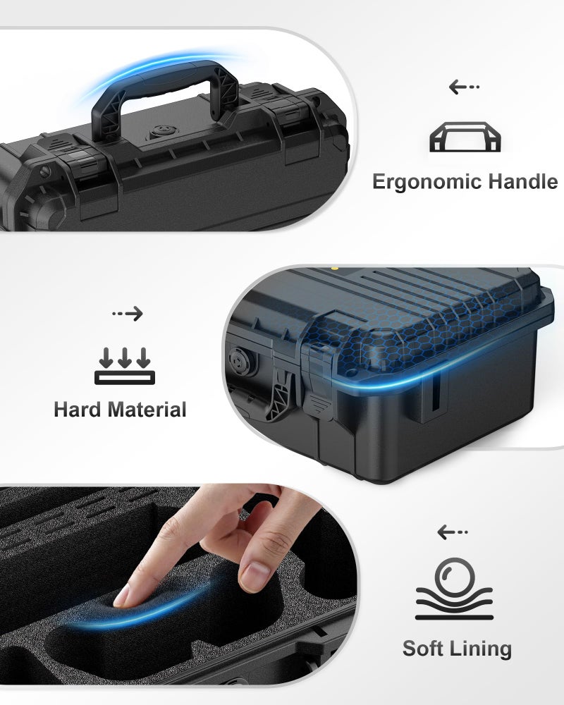 DEVASO Carrying Case Compatiable with Nintendo Switch 2 Case with 2 Pro Controllers Deluxe Waterproof Portable Travel Cases, Soft Lining Travel Bag for Switch 2 Console Pro Controller & Accessories - Image 5