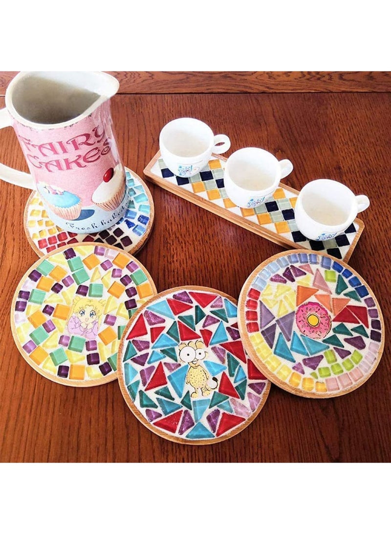 SYOSI Mixed Color Irregular Crystal Mosaic Tiles, Shine Crystal Stained Glass Assorted Shapes Mosaic Tile for Craft Bathroom Kitchen Home Decoration, DIY Art Projects (Mix Color Series, 200g) - Image 4