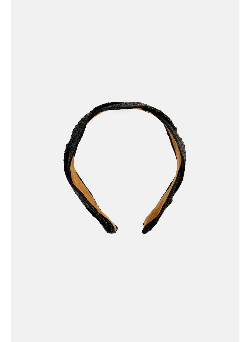 Orly Fashion Accessories Women Textured Head Band, Black  - Image 1