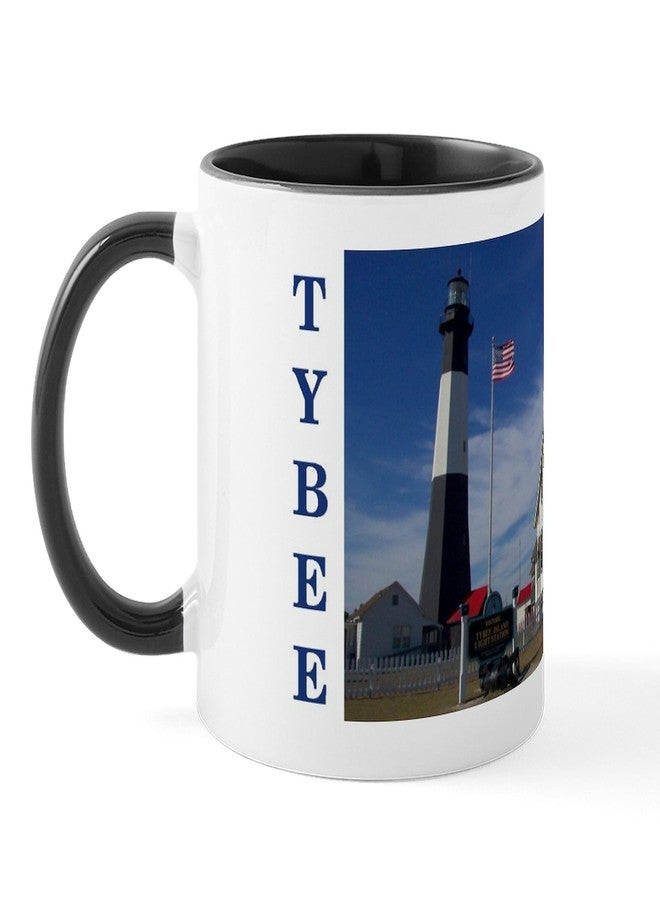 cafe press CafePress Tybee Island Lighthouse Coffee Mug 11 oz (325 ml) Ceramic Coffee Mug - Image 1