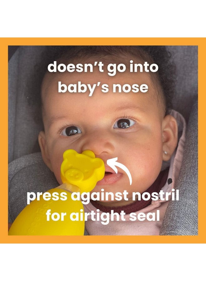 oogiebear: Baby Nasal Aspirator - Safe Booger & Earwax Remover for Newborns, Infants, Toddlers - Better Syringe, Airtight Suction, Nose Sucker - Essential Baby Stuff, Diaper Bag Must-Haves, Blue - Image 4