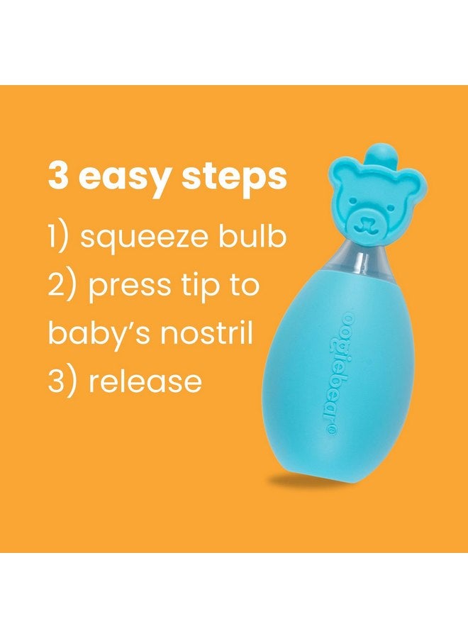 oogiebear: Baby Nasal Aspirator - Safe Booger & Earwax Remover for Newborns, Infants, Toddlers - Better Syringe, Airtight Suction, Nose Sucker - Essential Baby Stuff, Diaper Bag Must-Haves, Blue - Image 5