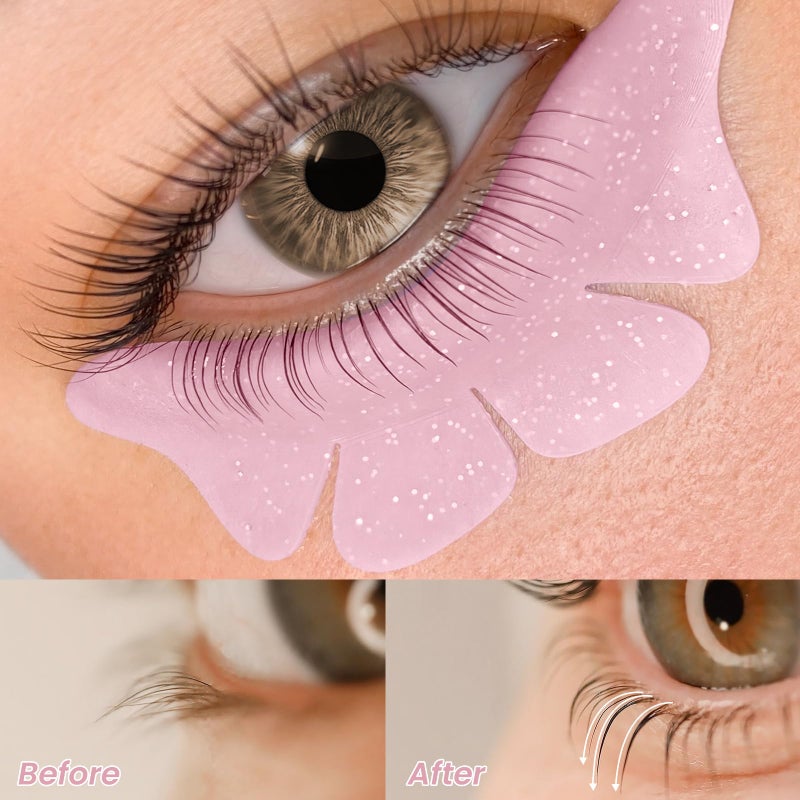 PERMANIA Silicone Under Eye Pads, Soft Lash Lift Rods Extreme Eyelash Curler Reusable for Lower Lash Perm Makeup Beauty Tool (Pink) - Image 2