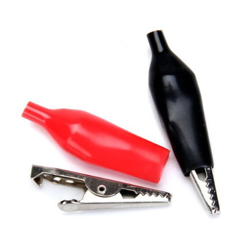 Nickel Plated Insulated Alligator Clips 10 Pairs Black For Electronics Repair - Image 2