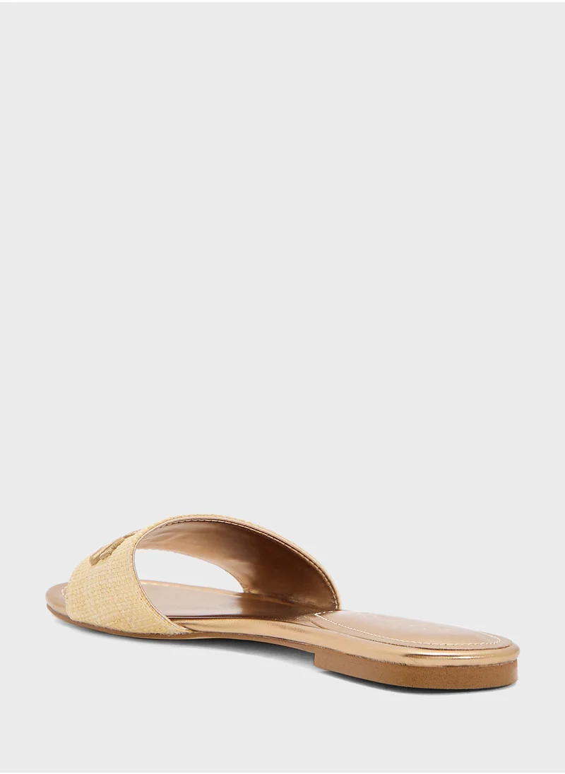 GUESS Single Strap Flat Sandals