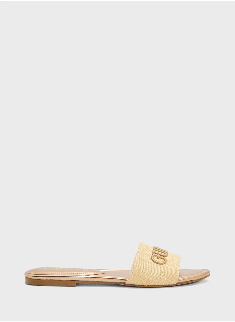 GUESS Single Strap Flat Sandals