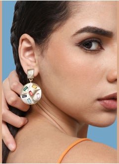 SOHI Gold Plated Party Designer Stone Drop Earring For Women  - Image 2