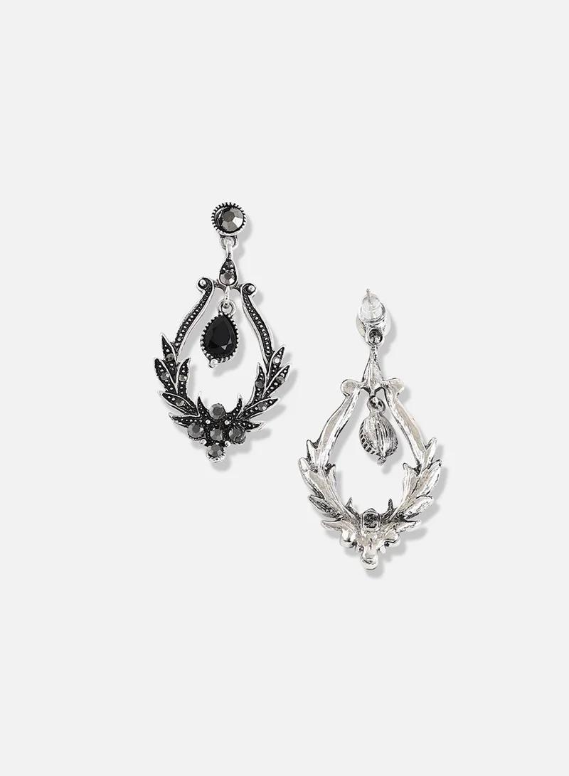 سوهي قرط متدلي للحفلات مصنوع من الفضة ومطلي بالفضة