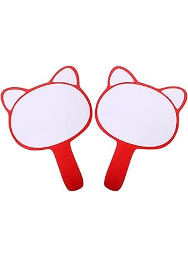 Dry Erase Scoreboard Paddles Reusable Whiteboard Voting Cards 2 Pack - Image 1