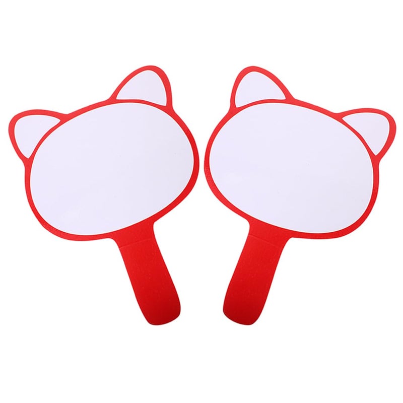 Dry Erase Scoreboard Paddles Reusable Whiteboard Voting Cards 2 Pack - Image 2