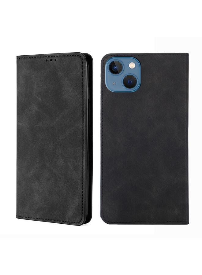 S-TOP Case For iPhone 14 Plus Skin Feel Magnetic Leather Phone Case - Image 1